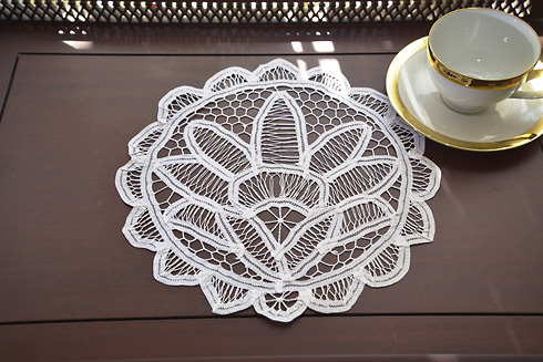 Belgium 106, 11" Round, All Lace Doily