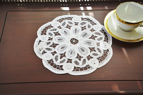 10" Round, Belgium 668, All Lace Doily