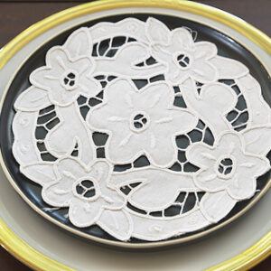 Empress All Embroidered Round Doilies. 8″RD. (12 pieces)