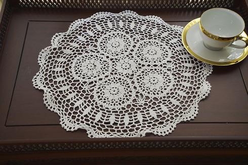 16" Round Crochet Lace
