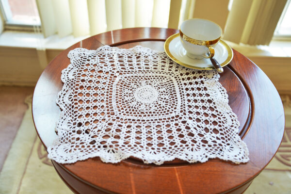 14" square crochet placemat